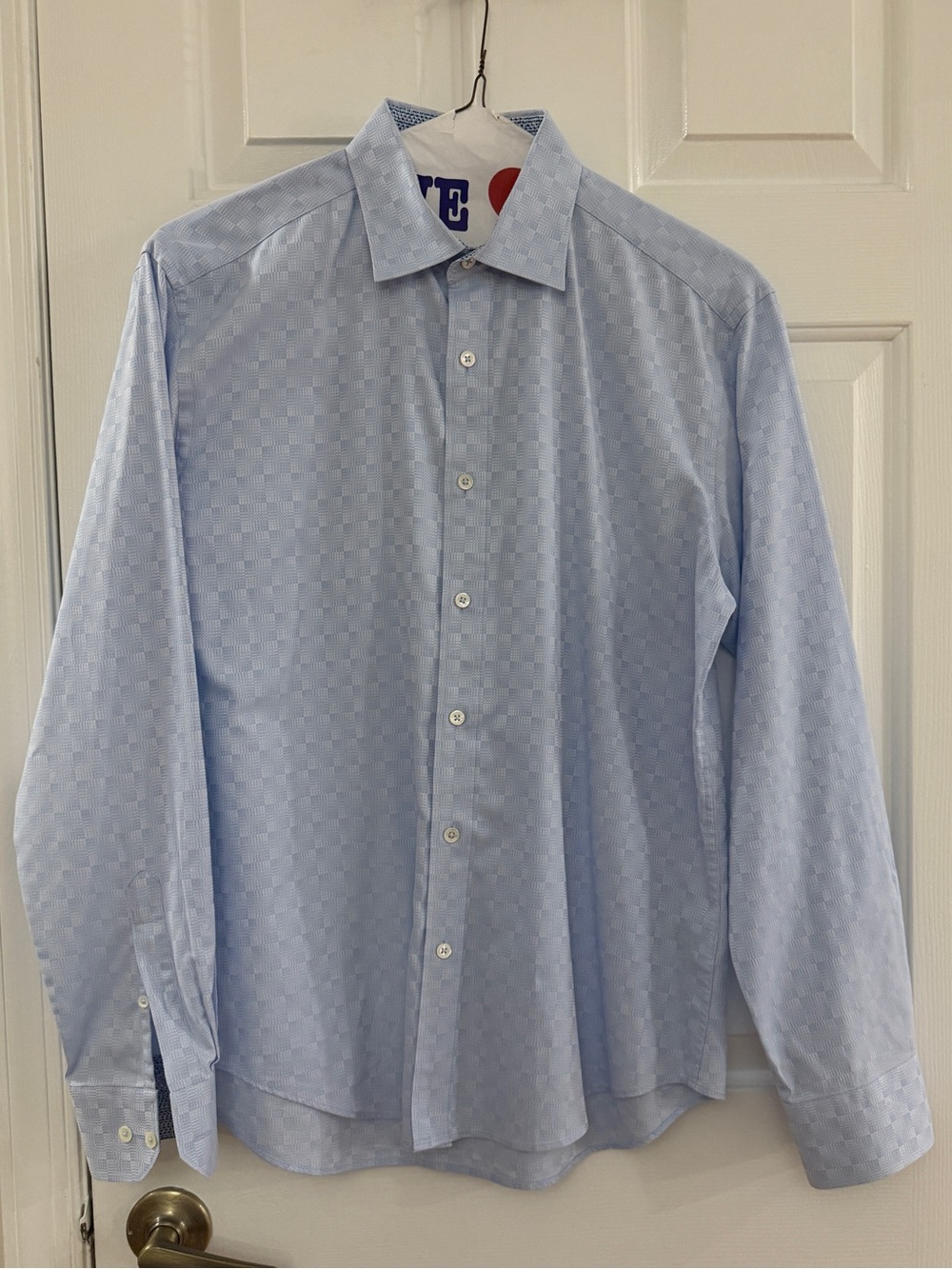 Bugatchi Light Blue Textured Dress Shirt